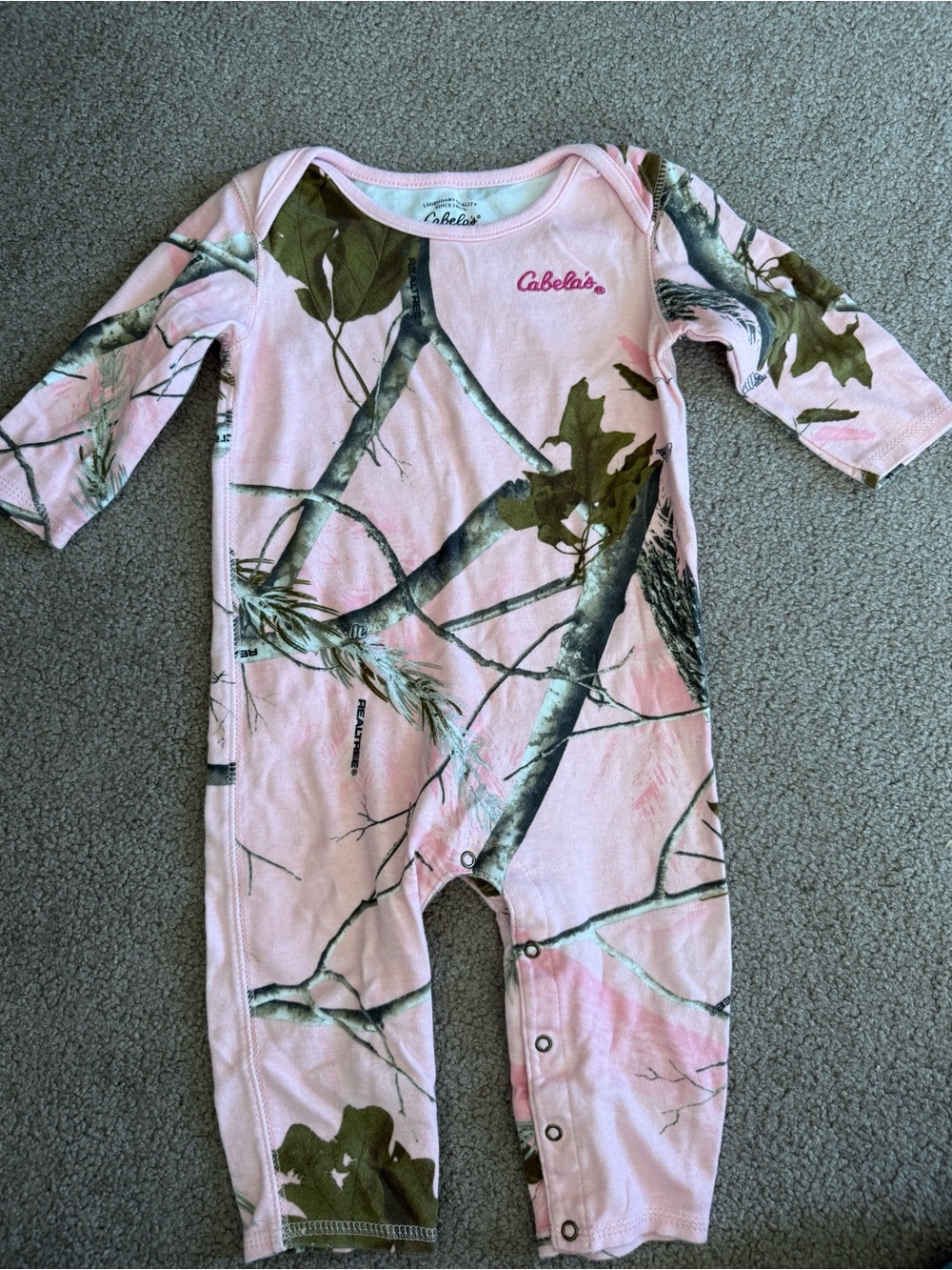 Cabela's Pink Camo Infant One-Piece Romper